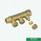 Hai cách đến sáu cách Bộ tách nước bằng đồng thau Manifolds cho đường ống Pex Logo tùy chỉnh để cung cấp nước nóng