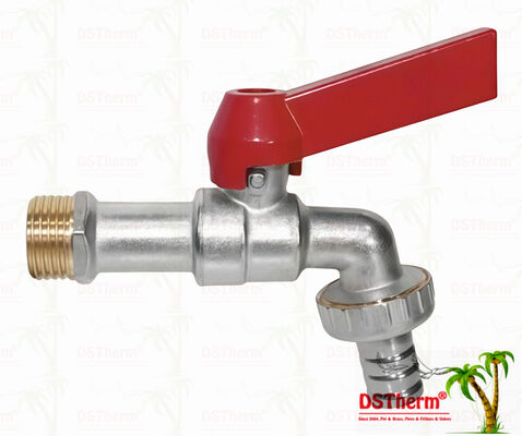 Nickel bọc hạng nặng cổ điển trực tiếp nhôm tay cầm Bibcocks nước vòi vòi nước vòi vòi 1/2 "