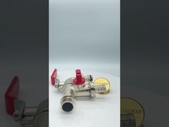 Bên ngoài Bibcock bằng đồng mạ Chrome có tay cầm bằng thép