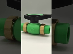 PPR nhựa bọc van bóng liên kết đôi Cài đặt tiếp xúc Các nguyên liệu nhập khẩu