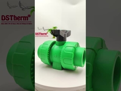 Lock Ball PPR Double Union Ball Valve với nhựa S2.5 20-63MM Logo tùy chỉnh