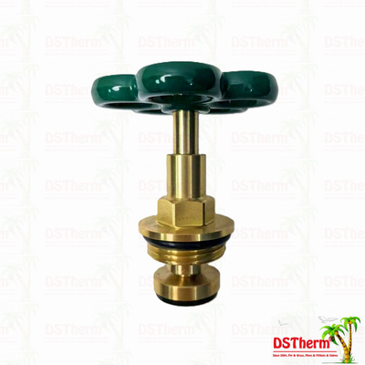 Tùy chỉnh loại nặng hơn Stop Valve Cartridge với tay cầm xanh Brass Cartridge Brass Spindle Valve Top Part