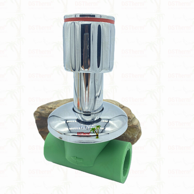 Ppr Chrome bọc van dừng với tay cầm chống trượt Bảo trì thấp 20-32mm Kích thước tùy chỉnh
