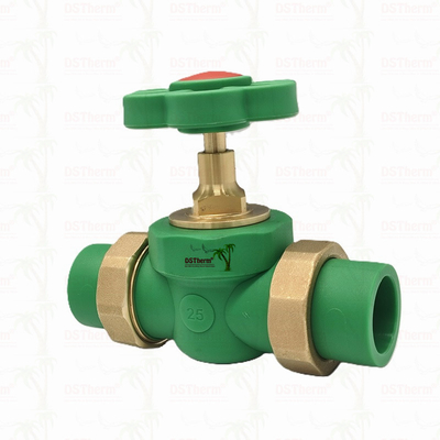 PPR Double Union Ball Valve Exposed Installation Kháng ăn mòn Kích thước tùy chỉnh