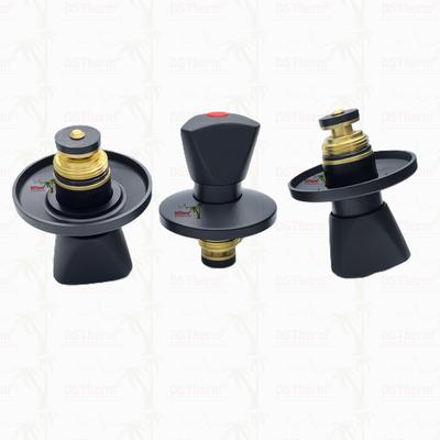 Ba góc tay cầm ngăn Valve phần trên Brass Cartridge Black Plated Valve Concealed Valve Cartridge Global Valve Cartridge