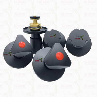 Ba góc tay cầm ngăn Valve phần trên Brass Cartridge Black Plated Valve Concealed Valve Cartridge Global Valve Cartridge