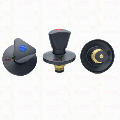 Ba góc tay cầm ngăn Valve phần trên Brass Cartridge Black Plated Valve Concealed Valve Cartridge Global Valve Cartridge