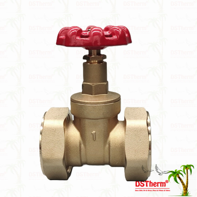 Ventil cổng đồng đồng với tay cầm sắt đúc màu đỏ dòng chảy cao 1/2 "-4" kích thước tùy chỉnh