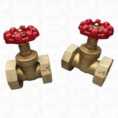 Ventil cổng đồng đồng với tay cầm sắt đúc màu đỏ dòng chảy cao 1/2 "-4" kích thước tùy chỉnh