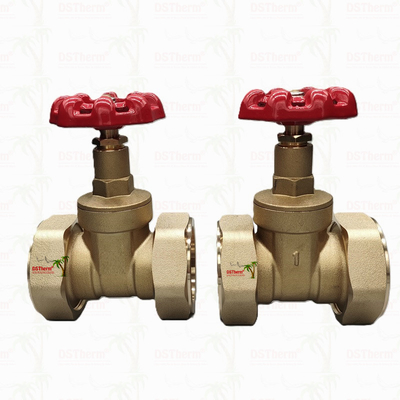 Ventil cổng đồng đồng với tay cầm sắt đúc màu đỏ dòng chảy cao 1/2 "-4" kích thước tùy chỉnh