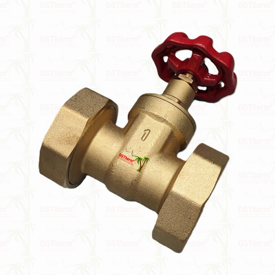 Ventil cổng đồng đồng với tay cầm sắt đúc màu đỏ dòng chảy cao 1/2 "-4" kích thước tùy chỉnh