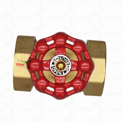 Ventil cổng đồng đồng với tay cầm sắt đúc màu đỏ dòng chảy cao 1/2 "-4" kích thước tùy chỉnh