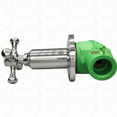 PPR Chrome bọc van bóng sang trọng với tay cầm chéo đồng lõi đồng hộp mực