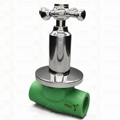 PPR Chrome bọc van bóng sang trọng với tay cầm chéo đồng lõi đồng hộp mực
