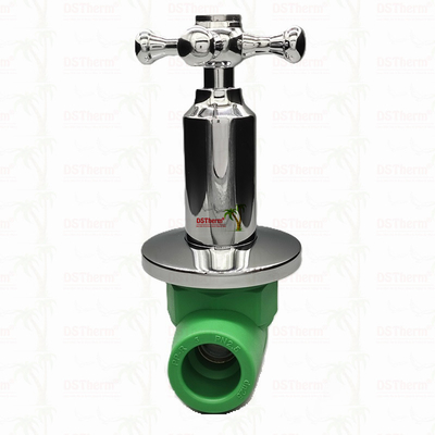 PPR Chrome bọc van bóng sang trọng với tay cầm chéo đồng lõi đồng hộp mực