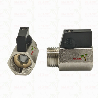 Máy van bóng nhỏ được mạ niken cho hệ thống ống nước 1/2 'kháng ăn mòn hiệu quả không gian