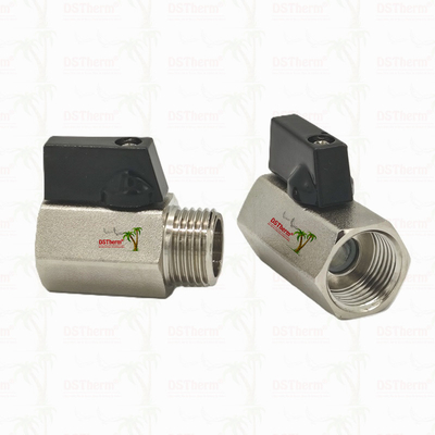 Máy van bóng nhỏ được mạ niken cho hệ thống ống nước 1/2 'kháng ăn mòn hiệu quả không gian