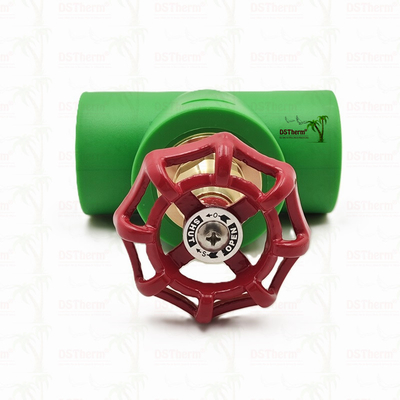 Black PPR Stop Valve Với Chrom Plated / Brass Color Cartridge ISO 15784 Chứng nhận Global Vlave 20-110mm