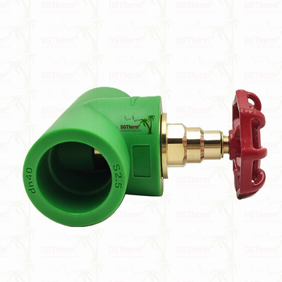 Black PPR Stop Valve Với Chrom Plated / Brass Color Cartridge ISO 15784 Chứng nhận Global Vlave 20-110mm
