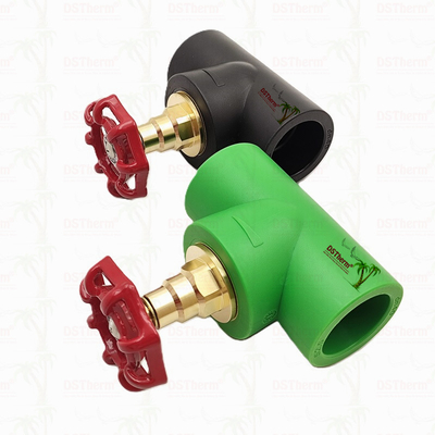 Black PPR Stop Valve Với Chrom Plated / Brass Color Cartridge ISO 15784 Chứng nhận Global Vlave 20-110mm
