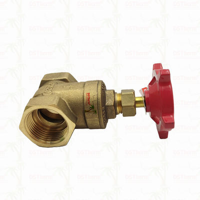 Van cổng đồng thau với tay cầm đỏ 1/2"-2" Kích thước tùy chỉnh Chống ăn mòn