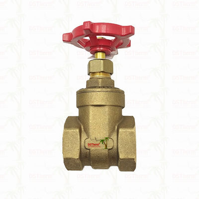 Van cổng đồng thau với tay cầm đỏ 1/2"-2" Kích thước tùy chỉnh Chống ăn mòn