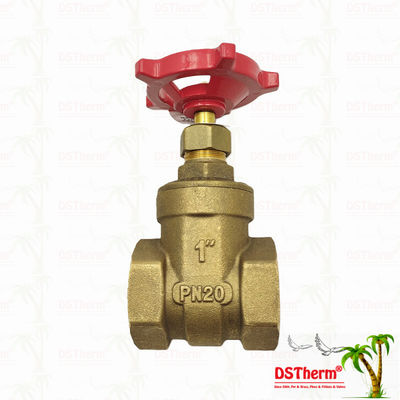 Van cổng đồng thau với tay cầm đỏ 1/2"-2" Kích thước tùy chỉnh Chống ăn mòn