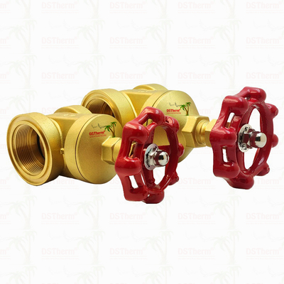Van cổng đồng với tay cầm màu đỏ 2 1/2 "kích thước tùy chỉnh Capacity chịu áp suất cao