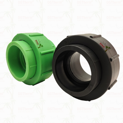 Khớp nối nhựa đen Ppr cho hệ thống đường ống, có thể tùy chỉnh, độ bền cao, kháng hóa chất