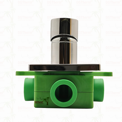 PPR mạ Chrome 3 chiều máy trộn van tắm 20mm 25mm