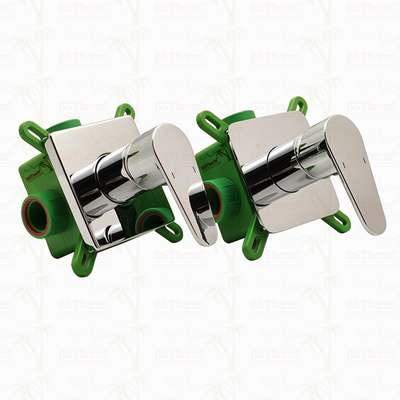 PPR mạ Chrome 3 chiều máy trộn van tắm 20mm 25mm
