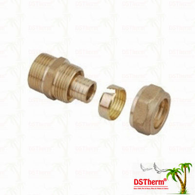 Khớp nối bằng ren bằng đồng Pex Phụ kiện bằng đồng thau Màu sắc tùy chỉnh Logo Phụ kiện trục vít Trọng lượng trung bình