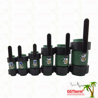 Van bi hai đầu nối PPR với bi đồng và tay cầm sắt 20-63MM Tùy chỉnh LOGO