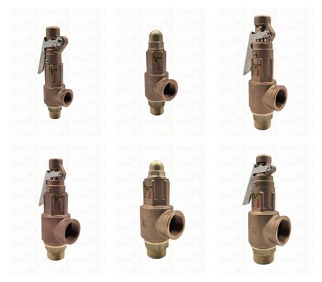 Van an toàn bằng đồng 1/2"-2" Hệ thống đường ống Thiết bị bảo vệ quá áp LOGO tùy chỉnh