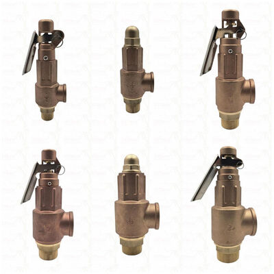 Van an toàn bằng đồng 1/2"-2" Hệ thống đường ống Thiết bị bảo vệ quá áp LOGO tùy chỉnh
