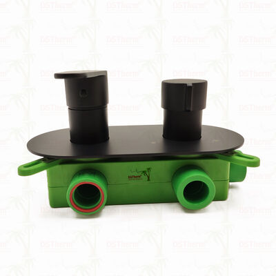 Van vòi sen trộn mạ đen PPR 5 đường để kiểm soát nhiệt độ & dòng chảy