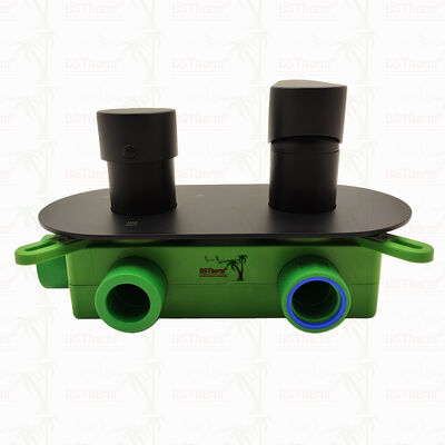 Van vòi sen trộn mạ đen PPR 5 đường để kiểm soát nhiệt độ & dòng chảy