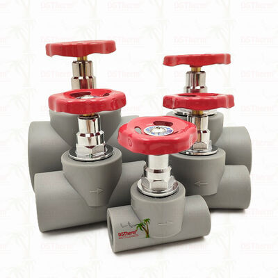 Van chặn PPR mạ crom xám với lõi đồng Global Valve 20-110mm