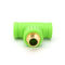 ISO15874 Tiêu chuẩn ISO15874 Phụ kiện ống nhựa màu xanh lá cây Hình dạng bằng nhau Tường bên trong nhẵn