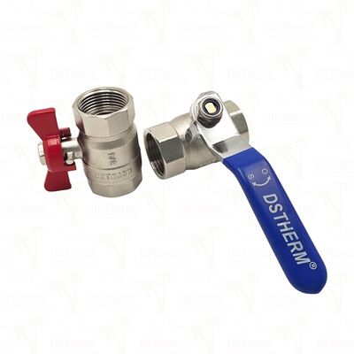 Van bi đồng PN25 mạ crom, ren trong x ren trong, lưu thông toàn phần 1/2"–4"