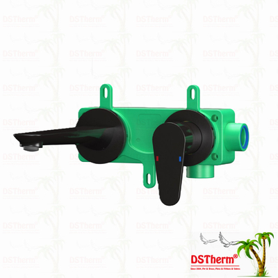 PPR Basin Valve Cụm máy trộn lạnh nước nóng vòi nước màu đen Ppr Brass vòi