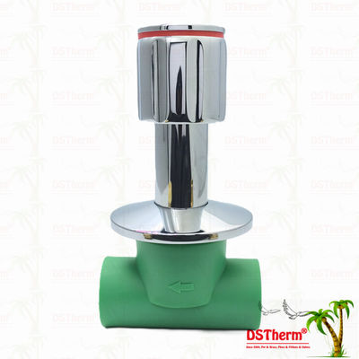 Ppr Chrome bọc van dừng với tay cầm chống trượt Bảo trì thấp 20-32mm Kích thước tùy chỉnh