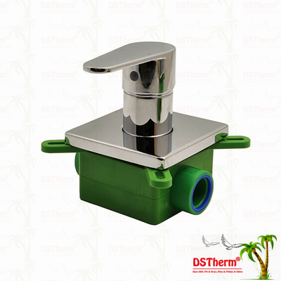PPR mạ Chrome 3 chiều máy trộn van tắm 20mm 25mm
