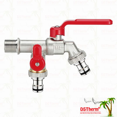 Thiết kế độc đáo, hình dạng sáng tạo, vòi thoát nước đôi với tay cầm nhôm màu đỏ 1/2