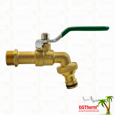 Vàng mạ Heavy Duty cổ điển màu xanh lá cây sắt tay cầm Bibcocks nước vòi vòi vòi nước vòi vòi 1/2 