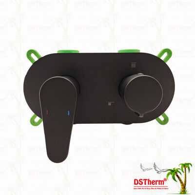 Van vòi sen trộn mạ đen PPR 5 đường để kiểm soát nhiệt độ & dòng chảy