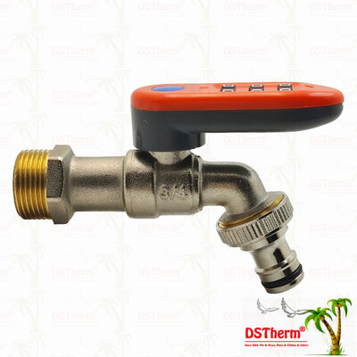 Chrome Plated Lockable Handle Ball Bibcocks New Design Luggage-style mechanical lock 1/2